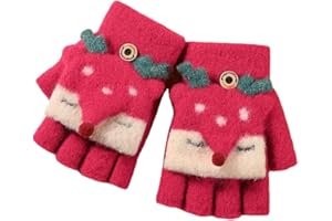 GIVBRO Guanti senza dita per bambini, guanti invernali, caldi in maglia, per bambini, ragazzi, ragazze, regalo di compleanno di 2-5 anni