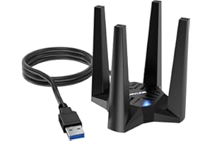 AX1800 USB WiFi Adapter for Desktop PC, WAVLINK USB WiFi Dongle, Dual Band 5Ghz(1201Mbps) + 2.4Ghz(574Mbps), MU-MIMO, Beamforming, WPA3 Encryption, Built-in Driver, Support Win 11/10