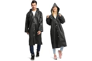 ‎OPRET Opret 2 Stück Regenmantel Durchsichtiger Regenponcho für Damen Herren, Wiederverwendbar Wasserdicht Regencape Regenjacke, Eva Atmungsaktiv Regen Zubehör für Wandern Radfahren Camping Reisen