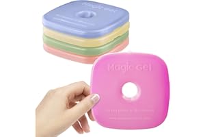 Magic Gel Placas Hielo Nevera Portatil - 5x Acumuladores de Frio para Taper y Fiambrera - Ice Pack para Mantener la Comida Fria - Ideal Trabajo o Escuela
