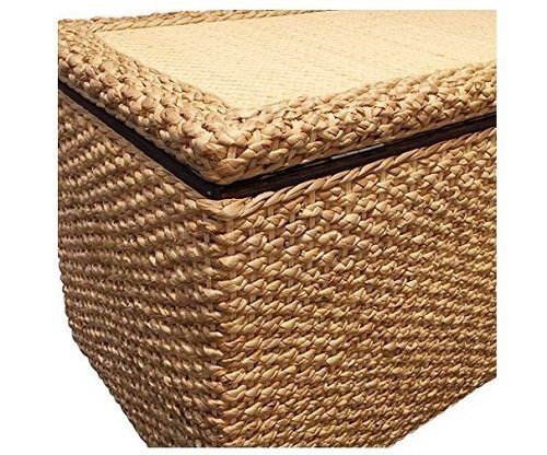 Büloo Natur Rattan Wäschesammler/Wäschekorb auch perfekt als Faltbarer Aufbewahrungsbox Belastbar bis 300kg - 3