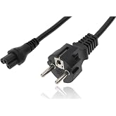 Dell 1 adet Power Cable G&uuml;&ccedil; Kablosu G&uuml;&ccedil; Kablosu 1m 3 pin Kutuplu HP Lenovo Asus Acer Laptop Şarj Cihazı TV Yazıcı Projekt&ouml;r E