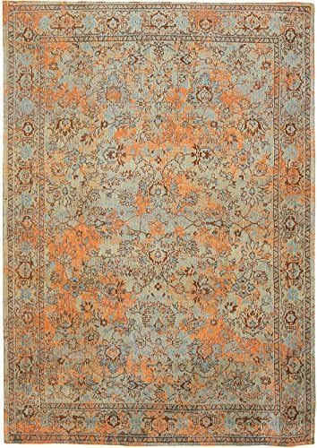 Louis de Poortere Rug - The Fading World Agra Sur - Light Blue Orange 8943 - 60cm x 90cm