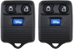 EMSea Pilot zdalnego sterowania kluczyk samochodowy 433 MHz, 3 przyciski, kompatybilny z Ford Transit MK6 2000-2006 i Connect Van 2002-2007, Maverick, czarny, 2 szt