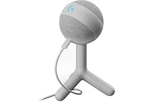 Logitech G Yeti Orb Condenser RGB Gaming Microphone with LIGHTSYNC, USB Mic for Streaming, Cardioid, USB Plug and Play for PC/Mac, White