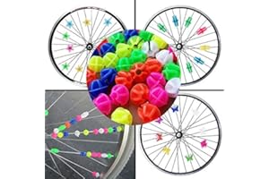 SUPKEYER 72Pcs Bike Bicycle Wheel Plastic Spoke Bead Children Kids Clip Colored Decor