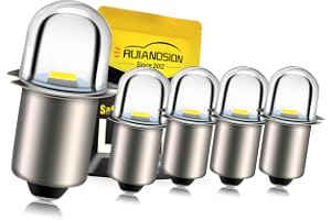 Ruiandsion Upgrade LED-lampor P13.5S Basfäste Vita LED-lampor 3V Ersättning för ficklampor, linslampor, fyrlampor, utan polar
