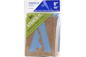 DURO Graphic Products Plastic Stencil-It Reusable Lettering Set-6-inch