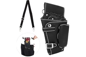 ZYYINI Haarpflege Styling Tools Gürteltasche, mehrere Tasche Friseur Haar Werkzeug Kamm Lagerung, professionelle Salon Friseur Tasche Holster Friseur Schere Kamm Halter Fall