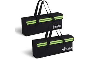 FLASLD Sac Lipo ignifuge anti-explosion avec port de charge – Grande capacité de stockage de batterie Lipo pochette sûre, 40,6 x 11,9 x 12,7 cm - Lot de 2, 16 x 4.3 x 5inch - 2 Pack, 40,6 x 11,9 x