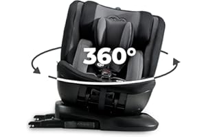 Kinderkraft XPEDITION2 I-Size Child Car Seat with 360 Degree Rotation, Isofix, Base Station, Special Safety Systems, Easy to Clean, from Birth Group 0/1/2/3 0-36 kg, Black