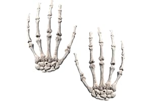IHLOOTD Mani di Scheletro Halloween Mani Umane Finte Realistiche in Plastica, Halloween Decorazioni Scheletro, per Decorazione di Festa Halloween