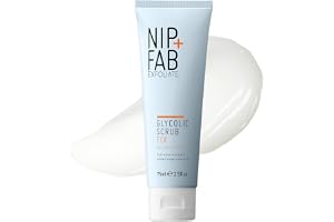 Nip+Fab Glycolic Fix Scrub | Glykol-Fix Peeling med Salicylsyra, AHA/BHA, Exfolierande Ansiktsrengöringsmedel Polish för att Förfina Porerna och Ljusa Upp Huden, 75 ml
