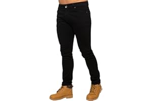 ZE ENZO ENZO Mens Skinny Slim Fit Stretch Denim Retro Jeans Pants Trousers