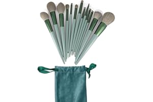 SJBAUTYO 13 Pezzi Pennelli Trucco Set,Trucco Fondotinta Cipria Crème Liquido Professionali Pennelli,Per Volto Ombretti e Sopracciglio Adatto Per Liquidi, Creme, Polveri