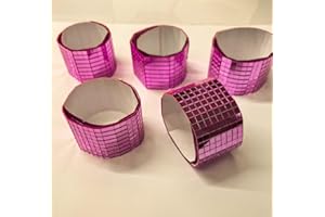 MEYA Lot de 2 400 carreaux de miroir autocollants en verre pour boule disco, chapeau de cowboy, vase, bouteille, décoration intérieure Rose 5 x 5 mm