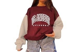 Tomwell Damen Sweatshirt Buchstaben Druck Langarm Rundhals Pullover Bauchfrei Warm Pulli Oversized Casual Bequem Teenager Mädchen Hoodie Sportbekleidung Mit Taschen