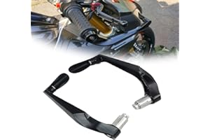 AN XIN 3D CNC Noir Frein d'embrayage Levier Protector Protège-Mains Universel Aluminium 7/20,3 cm Guidon Guard pour la Plupart des Sport Street Moto ATV Yamaha Kawasaki Suzuki Honda KTM Enduro Off Road