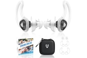 Naiicute Bouchons d'oreilles de natation pour adultes, imperméables silicone bouchon oreille piscine pour hommes, femmes, juniors –super doux, ajustement personnalisé pour douche, bain, surf
