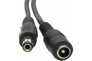 kenable DC-förlängningskabel 5,5 x 2,1 mm hane till hona CCTV-strömkabel 0,5 m [0,5 meter/0,5m]