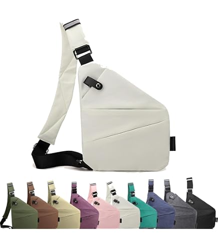 Borsa A Tracolla Antifurto In Nylon – Leggera E Capiente 23x32 Cm, Per Uomo E Donna, Con Tasche Nascoste E Spallacci Taglio-Resistenti