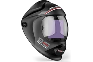 TEKWARE Welding Helmet, Auto Darkening True Color Welding Mask, Solar Powered Large Viewing Welder Mask, 4 Arc Sensor Wide Shade 4~5/9-9/13 Welder Helmet with Replacement Lens for TIG, MIG, Arc Weld Grinding
