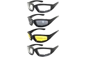CEROBIT Motorcycle Glasses Riding Goggles, 4 Pcs All Weather Protective Motorcycle Rider Goggles for Outdoor Activity Sport