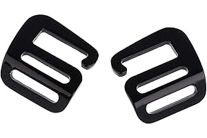 SITRDA 2Pcs Alloy G Hook Outdoor Webbing Buckle for Backpack Strap, Clothing, Belts 25mm (Black)
