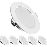 KINGSO LED Einbaustrahler Flach 6W 230V IP44 Warmweiß Badleuchten Einbauspots LED Bad 3000K 450lm für Wohnzimmer Badezimmer 2