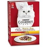 Gourmet PURINA GOURMET Mon Petit Duetto Intense cibo per gatti bagnato, mix di varietà, confezione da 8 (8 x 6 bustine da 50 
