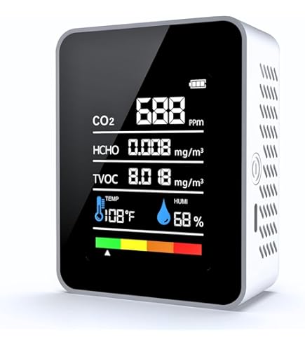 Luchtdeeltjesteller 8in1 PM1.0 PM2.5 PM10 CO2 TVOC HCHO Temperatuur En Vochtigheid Tester Draagbare Luchtkwaliteit Meter Kooldioxide De Luchtdeeltjesteller 8in1 PM1.0 PM2.5 PM10 CO2 TVOC HCHO Temperatuur En Vochtigheid Tester Draagbare Luchtkwaliteit Meter Kooldioxide De