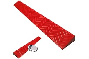 Yqyc Bordsteinrampe Für Den Innenbereich Für Rollstuhl-Roller-Kehrroboter Mit Schwelle, Für Fahrrad, Rollstuhl, Reinigung, Roboter, Garage, Lager (Color : Red, Size : Height 6.5cm)