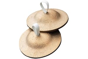 ZILDJIAN - P0773 Finger Cymbals Thin Pair - Piatti da dito 6″ in Bronzo Fuso con Anelli Elasticizzati