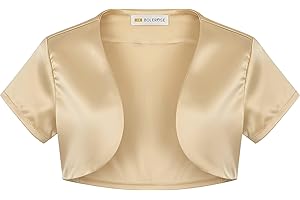 Bolerose Les Filles Satin Manches Courtes Boléro Enfants Enfants Boléro en Maille