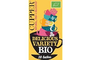 Cupper Cofanetto Mix di Tisane Biologiche, Assortimento After Dinner Mints, Love Me Truly Chai, Snore&Peace, Limone e Zenzero e Infuso Depur, Confezione da 20 Bustine