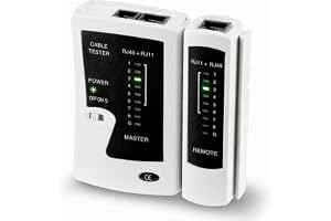 Kabeltestare nätverkstestare kabeltestare RJ45 RJ11-kontakt, LAN-testare, telefon-kabeltestare, nätverkskabel testare