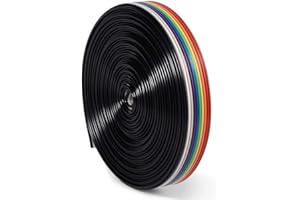 BEIHUAZI Câble plat IDC 10 broches 6 m pour Raspberry Pi Breadboard's ou votre Arduino's (connecteurs 2,54 mm)