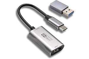 Carte de Capture vidéo 4K HDMI vers USB C 3.0 Capture Vidéo 1080P 60FPS Carte d'acquisition vidéo pour Streaming & Enregistrement la vidéoconférence ou la Diffusion en Direct