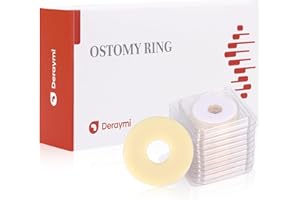 DERAYMI 10PCS 4mm Ostomy Rings, Moldable Hydrocolloid Ostomy Barrier Rings for Stoma Bags, Self-Adhesive, Leak-Proof Stoma Accessories for Colostomy Bags
