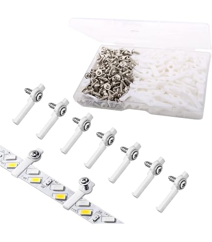 MAI USATO]30 pezzi clip di fissaggio per strisce LED, clip per strisce