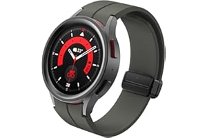 FunBand Compati Bourwayth Samsung Galaxy Watch 5, 20mm Pasek magnetyczny Miękka Tekstura silikonowa klasyczna bransoletka Wymienna opaska pasuje do Watch 5 Pro 45mm Watch 4 40mm 44mm SmartWatch