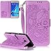 Produktbild Neu ISENPENK Samsung Galaxy J5(2016)/J510/J5(2016) Duos Hülle Leder [Lila],Blume Samsung Galaxy J5(2016)/J510/J5(2016) Duos Flip Case 3-in-1 Bookstyle Geldbörse Tasche,Muster Standfunktion Schutzhülle Tasche Credit Card Slots Wallet Case Leder
