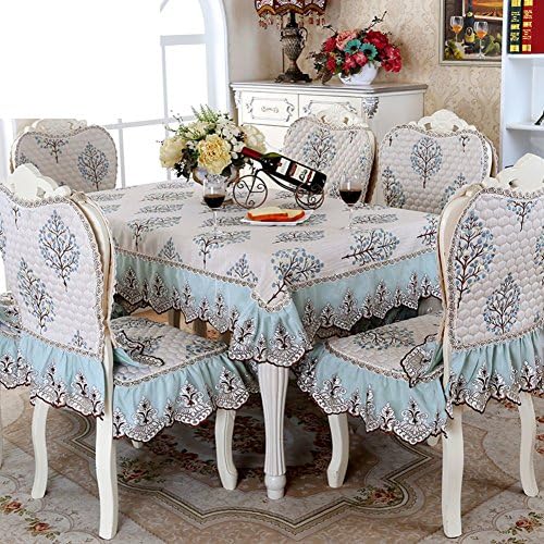Tables And Chairs/Rectangular Fabric Living Room Coffee Table Cloth Lace Table Cloth Cover/European-style Dining Chair Cushion Set-U 130*180cm(51x71inch)