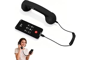 Plyisty USB C Retro Telefonlur med Mikrofonvolymkontroll, Trådbunden Vintagetelefonmottagare, Gammaldags Strålningsreducerande Mobiltelefontillbehör för Samtal