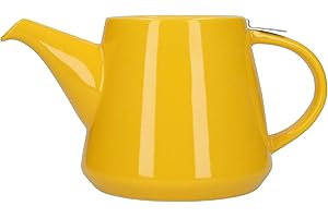 London Pottery Hi-T Infuser Teapot Set with Filter and Built-in Drip Tray, Stoneware, Honey, 4 Cup (1 Litre)
