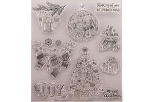 BESTOYARD Sello transparente de Navidad para manualidades, álbumes de recortes, álbum de fotos, diario, sello