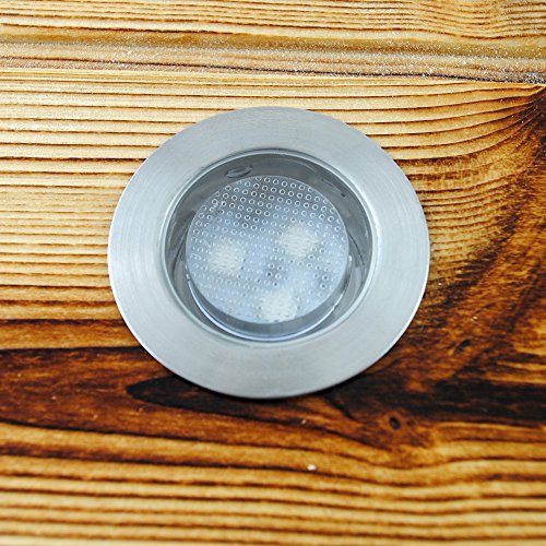 FVTLED 10er Set Ø45mm RGB Bodeneinbaustrahler IP67 Wasserdicht Einbaustrahler Farbwechsel-LED Terrasse Garten Aussen Einbauleuchten - 5