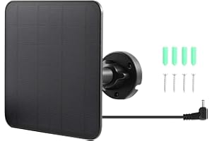 CICIGLOW Solar Panel Camera Charger, for Ring Spotlight Camera Battery and for Stick Up Cam Battery Wall Mounted Solar Panel 12W Fast Charging (Black)