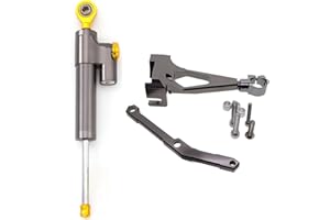 FXCNC Estabilizador del amortiguador de dirección ajustable de la motocicleta con soporte de montaje para MT-09 MT09 FZ09 FZ-09 (not tracer) 2013-2020, XSR 900 2015-2020, MT09 SP 2018-2020