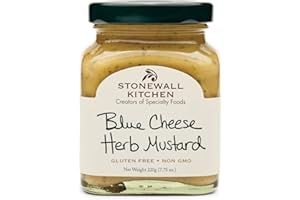 Stonewall Kitchen Blue Cheese Herb MustardFormaggio blu senape Herb 7,75 Oz 7,75 oz Giallo